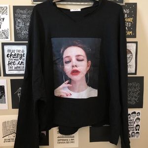 GRAPHIC FACE hooded sweater